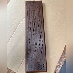 Wooden Cribbage Board Excellent Used Condition